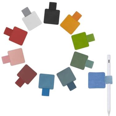 Imagem de Pacote com 10 porta-canetas autoadesivas, design elástico para cadernos, bíblias e diários