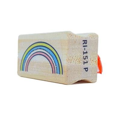 Imagem de Carimbo de Madeira Artesanal - Arco-Íris - Cod.RI-151- Rizzo
