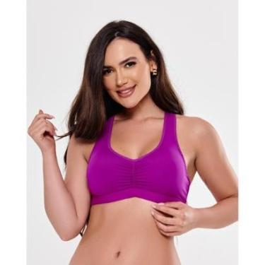 Imagem de Top Fitness Nadador Duplo Com Bojo Removível Poliamida Microfibra Academia Treino Corrida-Feminino