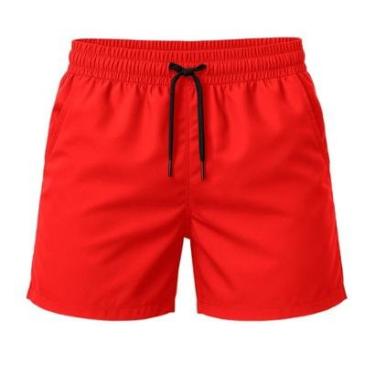 Imagem de Short Tactel Leve Moda Praia Liso Bermuda Masculina Confortável-Masculino