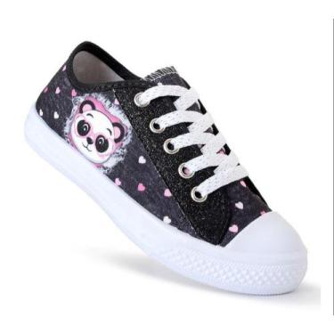 Imagem de Tênis Infantil de Menina Feminino Personagem Panda e Escolar Barato - 