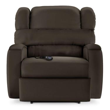 Imagem de Poltrona Do Papai Sala De Cinema Reclinável Manchester Controle Elétrico Pu Marrom