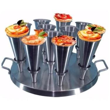 Imagem de Forma Pizza Cone 12 Cones Alumínio - GALLIZZI