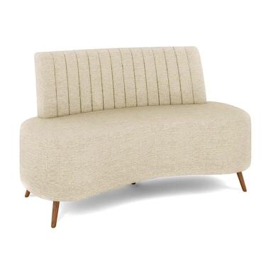 Imagem de Sofá Living Decorativo 2 Lugares 1,60m Katara Bege Linho G33 - Gran Belo