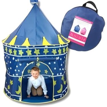 Imagem de Barraca Infantil Castelo para Crianças, Azul, 105cm x 135cm, Tecido Sintético, Montagem Fácil, Uso Interno e Externo, para Crianças