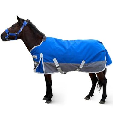 Imagem de Cobertor de afluência mini cavalo pônei 260 g peso médio respirável 1200D cobertores de cavalo de inverno em miniatura