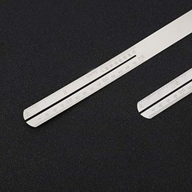 Imagem de RiToEasysports Régua de Proteção de Guitarra Em Aço Inoxidável, Protetor de Traste de Braço para Músicos Com Escala Clara e Função de Medição