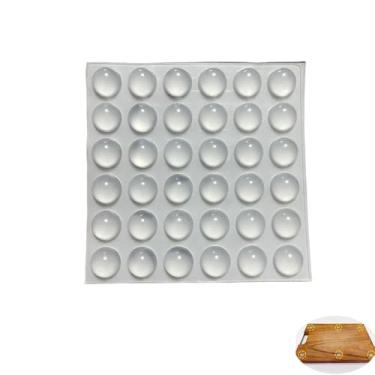 Imagem de NentMent Pacote com 36 tábuas de corte de borracha para pés aderentes antiderrapantes para tábuas de corte de bambu, tábua de corte de titânio, tábua de cortar madeira, bloco de açougueiro, bloco de