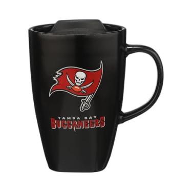 Imagem de The Memory Company | Caneca quadrada licenciada NFL de 425 g com logotipo, Tampa Bay Buccaneers