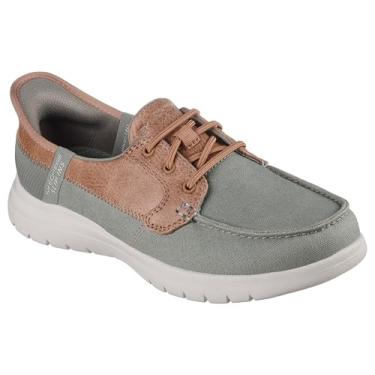 Imagem de Skechers Tênis náutico feminino Hands Free Slip-ins On-The-Go Flex-Palmilla, Verde oliva, 36