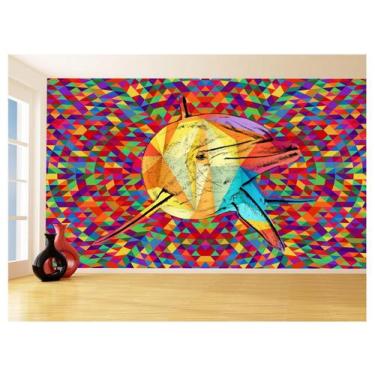 Imagem de Papel De Parede 3D Animais Pop Art Golfinho Cor 3,5M Pxa266 - Você Dec