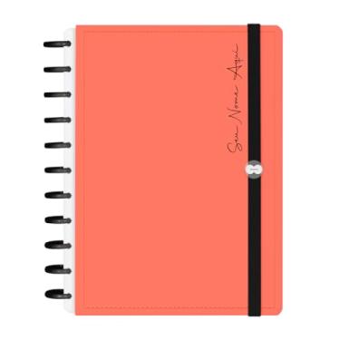 Imagem de Caderno De Disco Iscool Inteligente 140 Folhas Personalizado Solid Fluor Laranja G+