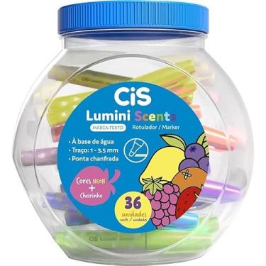 Imagem de Caneta Marca Texto, Sertic, Cis Lumini Scents, Mini, Neon, Sortido, Pote com 36