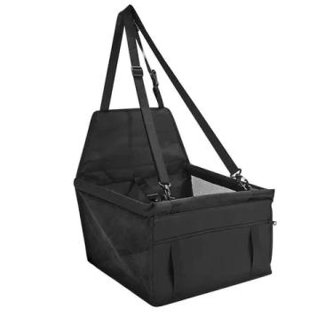 Imagem de Cadeirinha De Transporte Pet Para Carro – Dobrável Com Bolso, Preta, Até 10kg