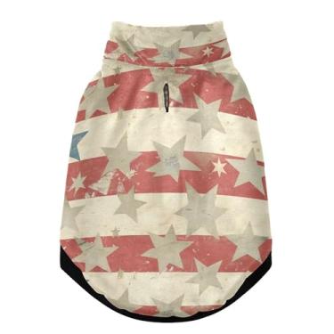 Imagem de SEHANY Casaco de cachorro com bandeira americana para cães pequenos, superquente, à prova de vento, jaqueta macia e aconchegante para animais de estimação, moletom para clima frio na neve com furo de