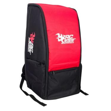 Imagem de MERIGLARE Mochila organizadora para armazenamento de carros RC, bolsa de transporte compatível com ferramentas de eletricista para jardim, fazenda e RC nas, Vermelho