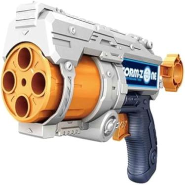 Imagem de Pistola de brinquedo com lanca dardos, para brincar, diversao e acao, colorido - Cores sortidas