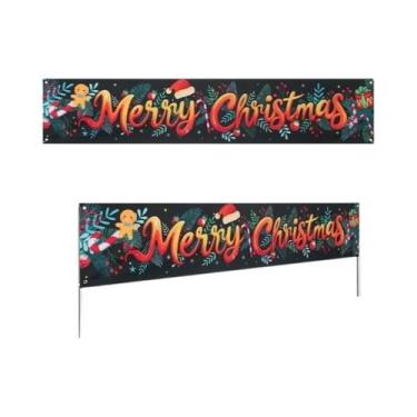 Imagem de Decorações De Banner De Natal Para Exterior Para Casa 2025, Feliz Nata