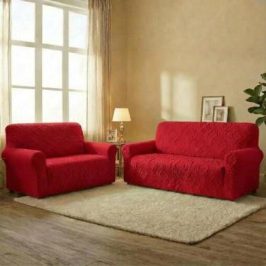 Imagem de Capa de Sofá 3 e 2 Lugares Coladinha Matelada Premium em Malha Gel - N