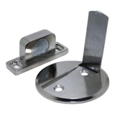 Imagem de Prendedor De Porta Batente Magnetico Slim Aço Cromado