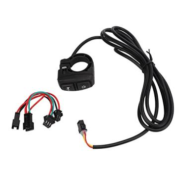 Imagem de Interruptor de buzina 2 em 1, interruptor de scooter com cabo adaptador de luz para bicicleta elétrica, motocicleta, scooter