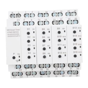 Imagem de Fafeicy Interruptor Inteligente Wi-fi, Interruptor Temporizador Inteligente 16a 16 Canais, Controle de Voz Com Aplicativo e Externo para Automação Residencial