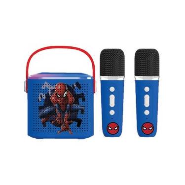 Imagem de Caixa de Som Bluetooth Karaokê Infantil Homem-Aranha