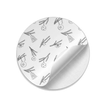 Imagem de Ladrilho Decorativo de Cerâmica com Estampa de Galhos de Abeto e Brinquedos de Natal