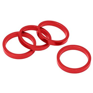 Imagem de KIMISS Espaçador de Fone de Ouvido de Bicicleta de Liga de Alumínio, 4 Unidades para Bicicletas de Montanha e Estrada, Arruelas de Haste de Garfo Dianteiro de 28,6 Mm (#2)