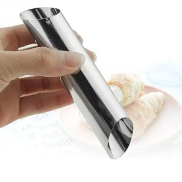 Imagem de 5 tubos de pastelaria de aço inoxidável para croissants, sobremesas e pão, antiaderentes, suprimentos de panificação, utensílios de cozinha