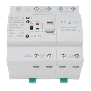 Imagem de FTVOGUE Interruptor de Transferência Automática 4P 80A, Comutação de Energia Dupla Com Comutação de Nível de Milissegundos para Fonte de Alimentação de Emergência Doméstica