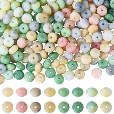 Imagem de SUNNYCLUE 1 caixa com cerca de 310 peças contas de vidro abaco contas planas Rondelle 8 mm pedras preciosas imitação de pedra colorida disco de vidro espaçadores soltos para fazer joias DIY acessórios