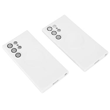 Imagem de Generic Capa Protetora de Telefone, Capa de Telefone Magnética Totalmente Envolvente Branca Ultrafina 2 Unidades para S23Plus
