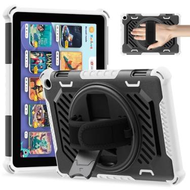 Imagem de ROISKIN Capa para TabletFlre HD 8 e 8 Plus (versão 2024/2022/2020) 12ª/10ª geração com suporte para crianças, também para iPhone, iPad, Sony, Nokia 8 polegadas