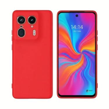 Imagem de Capa Silicone Premium Forrada Compatível Moto Edge 50 Ultra 5G com Proteção de Câmera (Vermelho)
