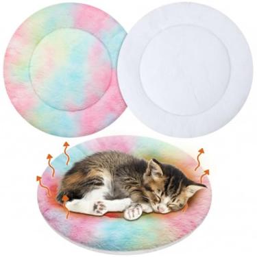 Imagem de VitalCozy Pacote com 2 almofadas autoaquecidas para gatos, cama reversível, lavável à máquina, reflete o calor corporal, quente, térmico, tapete para animais de estimação, cobertor para gatos