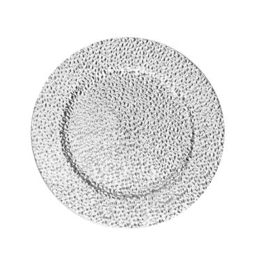 Imagem de WOLFF Sousplat de Plástico Martelado Prateado 33cm