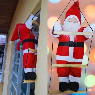 Imagem de Papai Noel Escalador 60cm - Enfeite de Natal para Árvore e Porta