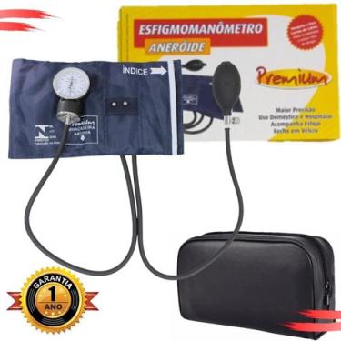 Imagem de Aparelho De Pressão Esfigmomanômetro Aneroide Fecho Metal Premium