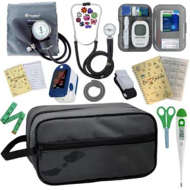 Imagem de Kit De Enfermagem Completo Medidor Glicose Aparelho Pressao - PREMIUM,