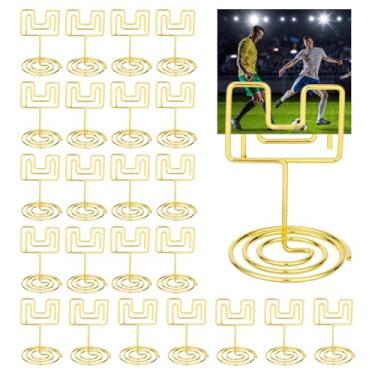 Imagem de 24 Decoração de Traves de Futebol, Centros Mesa com Suportes para Fotos e Traves Ideais para Festas Aniversário com Tema Esportivo (Dourado)