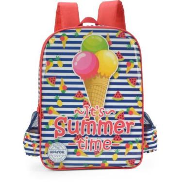 Imagem de Mochila Infantil UP4YOU Sorvete Grande Vermelha