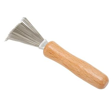 Imagem de Generic Limpador de Escova de Cabelo, Design Eficiente de Ancinho de Fio de Aço Inoxidável para Remoção de Sujeira de Cabelo, Pente de Animais de Estimação, Ferramenta de Limpeza para Salão de Casa