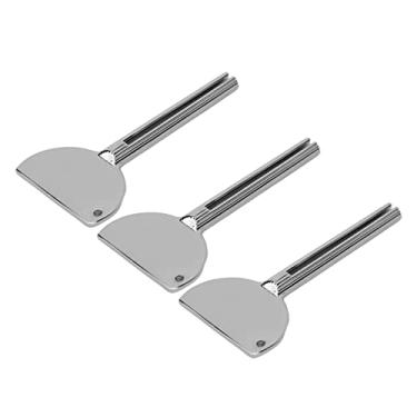 Imagem de Yinhing Espremedor de Chave de 3 Unidades, Ferramenta de Compressão Semicircular de Aço Inoxidável para Tubos de Tintura de Cabelo de Pasta de Dente, Com Design Ergonômico e Furo para