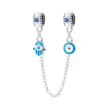 Imagem de Pingentes De Cadeia De Segurança Sol E Lua Em Prata Esterlina 925 Para