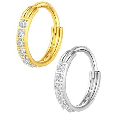 Imagem de FLORA PIERCING ARGOLA TITÂNIO PVD SEGMENTO ARTICULADO 1 FILEIRA ZIRCÔNIA (PRATA, 1,2X6)