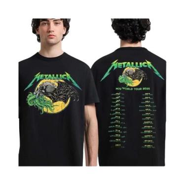 Imagem de Camiseta De Luxo De Alta Qualidade Unissex Metallica M72 World Tour 20