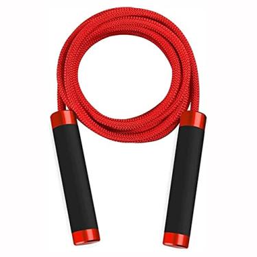Imagem de Corda de pular Feiyx corda de pular macia com contas, premium ajustável, segmentada, livre de emaranhados, treino cardiovascular, corda de pular escolar, para fitness, corda de pular ponderada para
