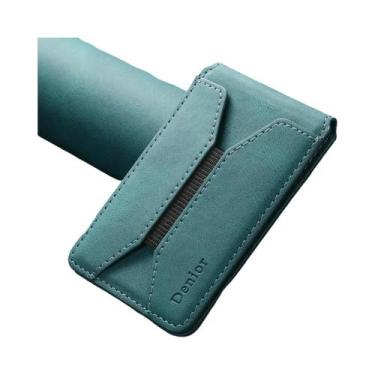 Imagem de Carteira Magnética De Couro Artificial Com 4 Slots Para Cartões E Clip