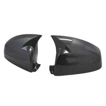 Imagem de Compatível com bmw série 5 e60 e61 lci sedan 2008 2009 2010 preto brilhante fibra de carbono olhar substituição espelho retrovisor capa(Carbon One Pair)